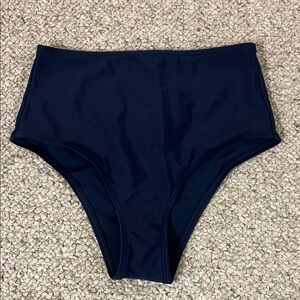 NWOT Aerie Navy High-Waisted Bikini Bottom